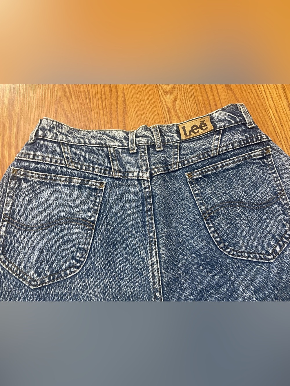 Vintage Lee High Waisted Acid Wash Mom Jeans Size 16 Petite 32x28 - Picture 5 of 14